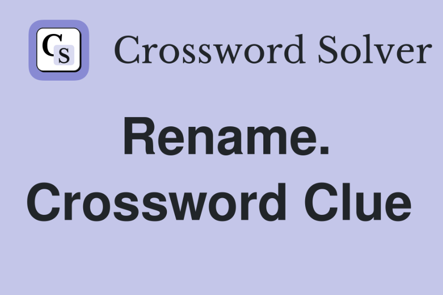 rename product crossword clue